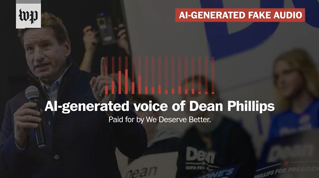 An AI-generated voice of Rep. Dean Phillips